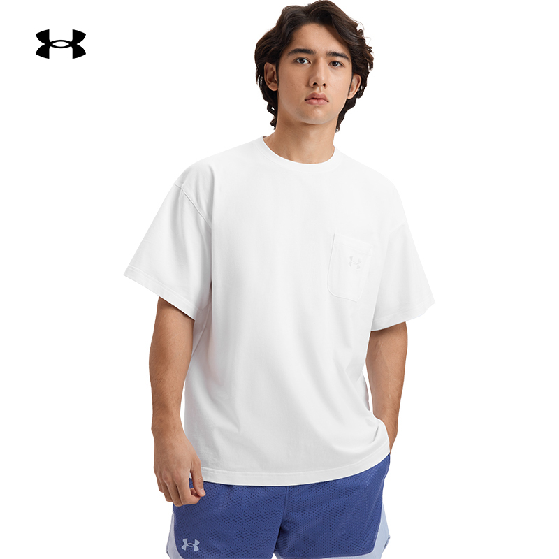 安德玛官方男女同款口袋短袖T恤