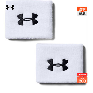 安德玛官方UA 1276991 Performance男3英寸训练腕带2件装