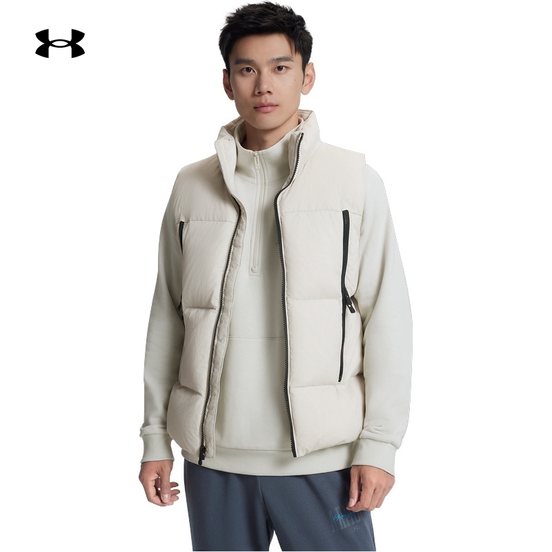 安德玛官方男子轻质羽绒马甲