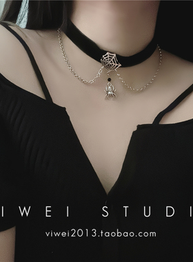 超A音乐节暗黑锁骨链choker