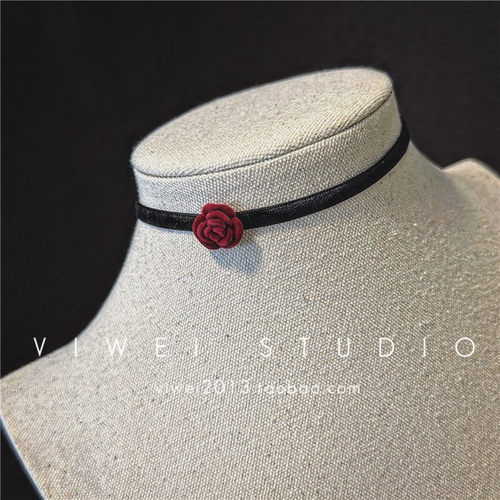 VIWEI优雅玫瑰温婉choker