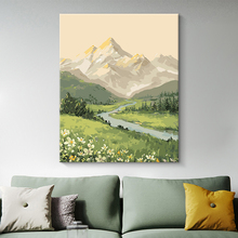 数字油画diy填色画风景装饰画手工绘油彩丙烯画画填充涂色高级感