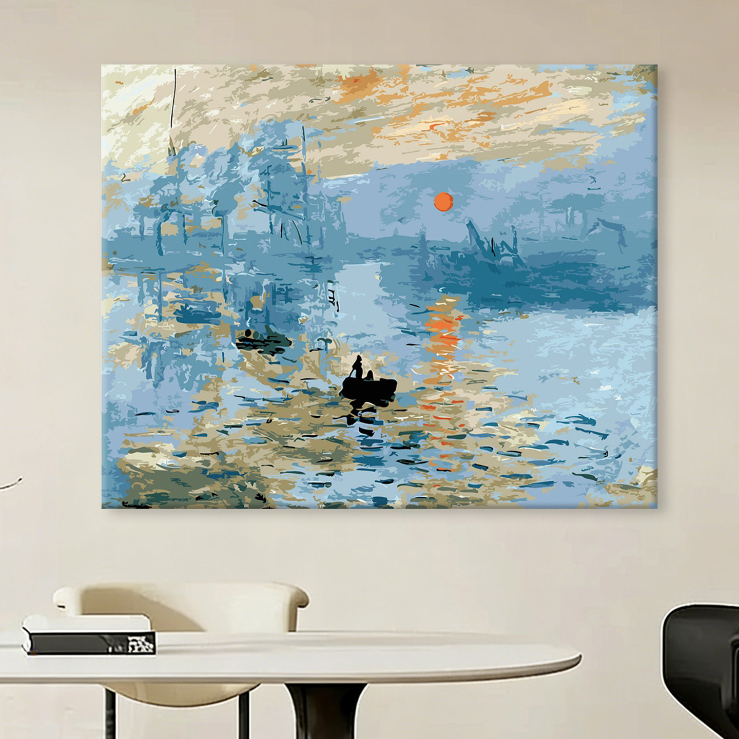 数字油画风景丙烯画diy手绘莫奈梵高填色绘画油彩画手工画成人