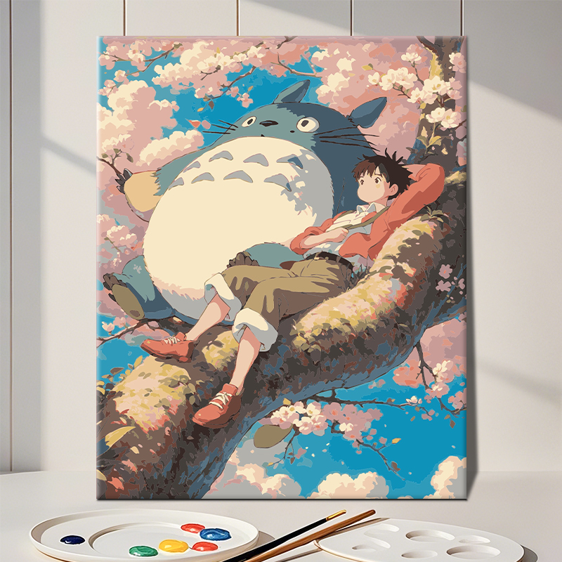 diy数字油画《宫崎骏龙猫》系列