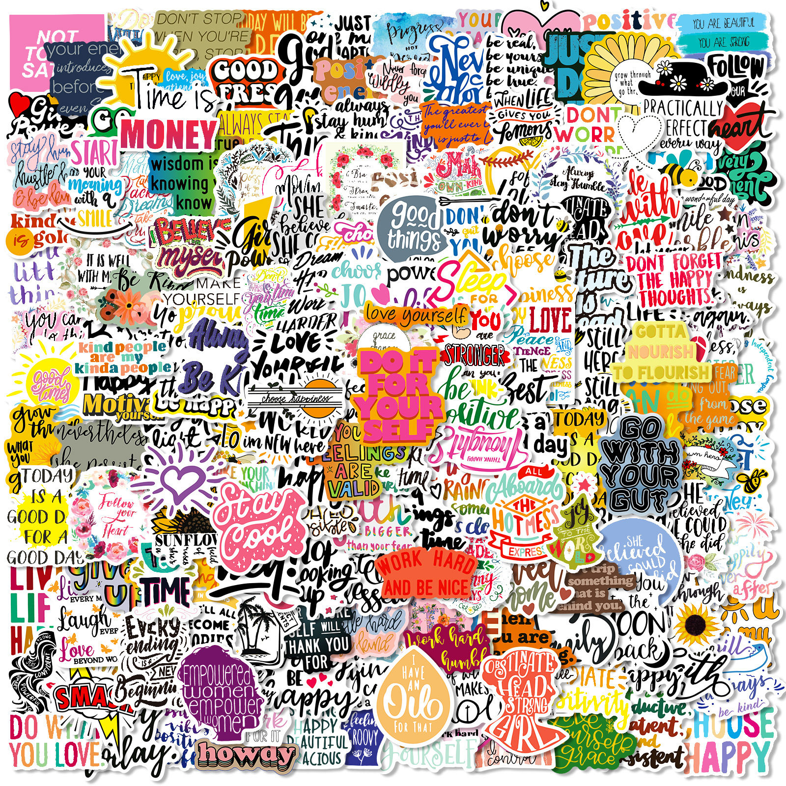 200张英文励志文字个性创意贴画笔记本电脑手机吉他旅行箱diy贴纸