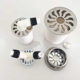 110防臭加厚不锈钢洗衣机两用平面地漏盖75阳台圆形防老鼠过滤网