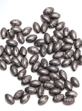 橄榄形铅坠1g2g3g4g5g钓鱼铅坠通心铅坠6g8g沉底坠小铅坠手竿配重