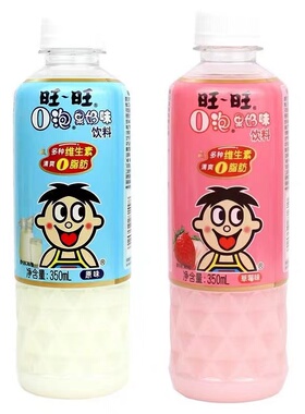旺旺O泡果奶原味草莓味组合装大瓶旺仔哦泡营养健康早餐奶350ml