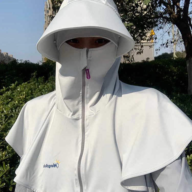 遮阳防晒帽面罩一体女夏冰丝护颈