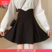设计感高腰不规则大码 遮胯百搭a字短裙子 韩版 半身裙秋冬新款 女装