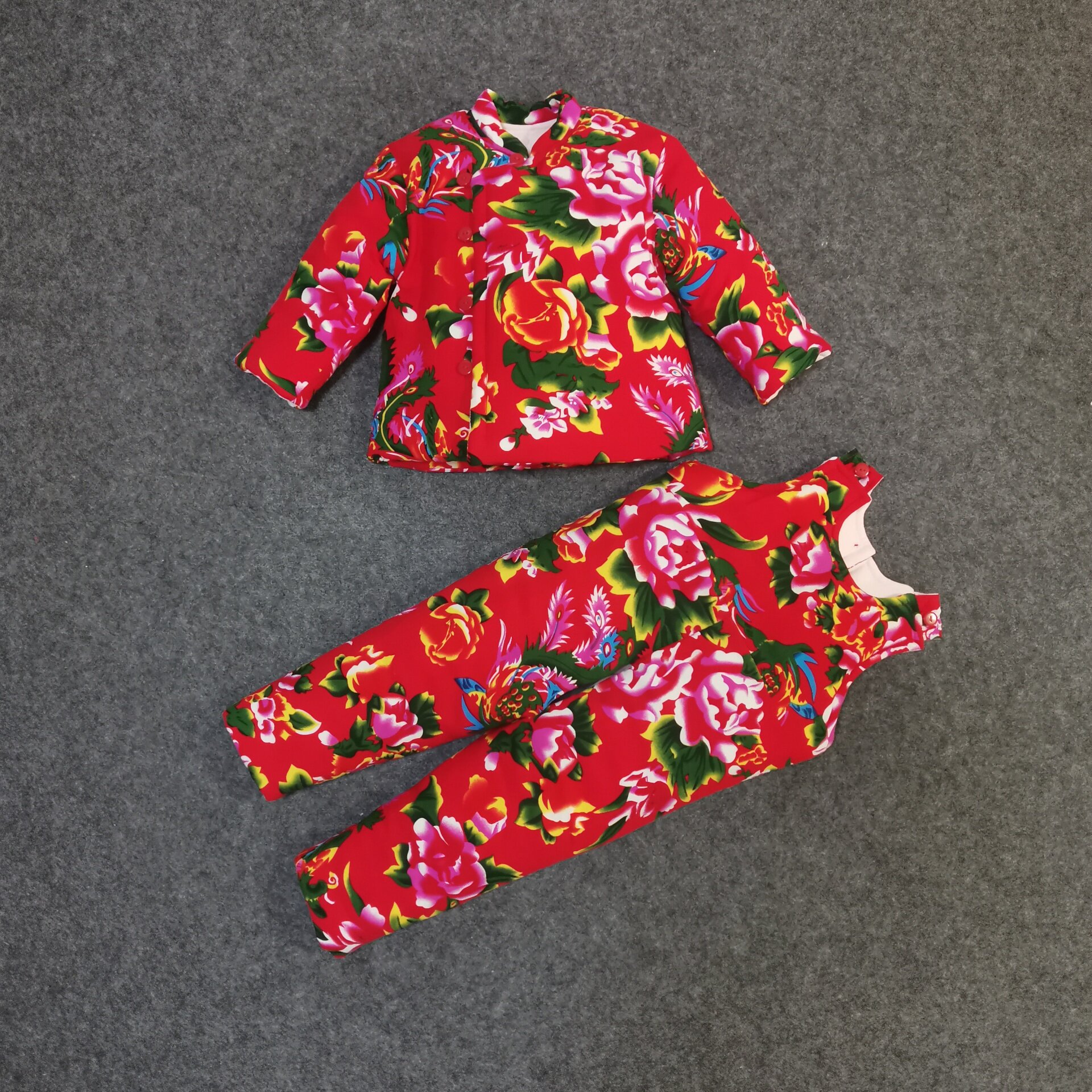 婴儿纯棉花棉衣新生儿童手工棉袄棉裤男女宝宝加厚款棉服冬季套装