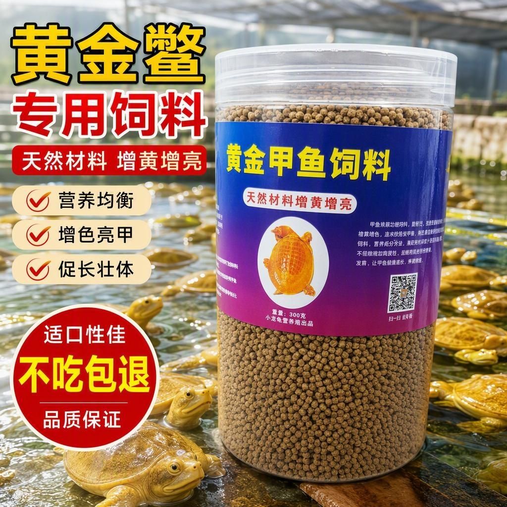 黄金鳖专用饲料白化变异龟鳖宠物甲鱼鳖深水鳖天然增色龟粮黄化鳖