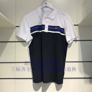 FILA Fila mua áo mùa thu mới 2019 cho nam màu tương phản nhanh khô nhanh tay áo polo ngắn F11M927121FNV - Áo polo thể thao