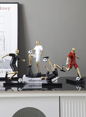 采购产品创意足球装饰品，高端篮球运动员树脂装饰品，办公室，桌