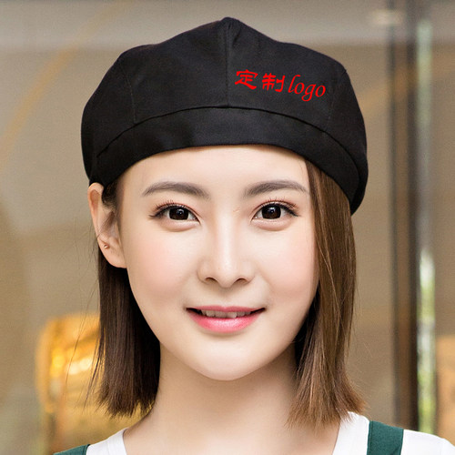 时尚餐饮服务员工作帽厨师帽子