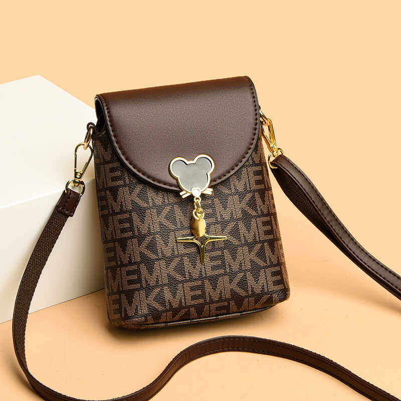 品牌正品真皮手机包女2024夏季新款迷你单肩包竖款手机袋斜挎小包