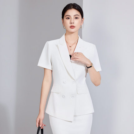 纯色西装外套女2026新款高级设计感气质女神范艺考主持人职业套装