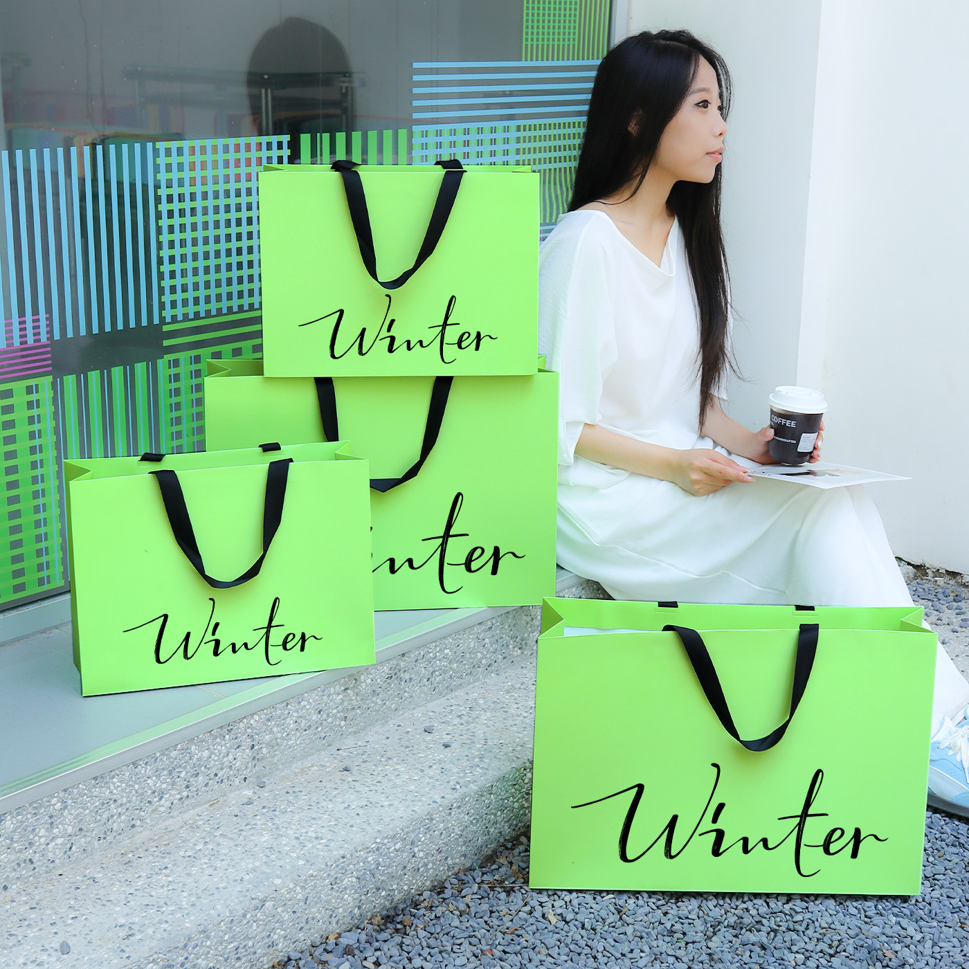 纸袋手提袋高级感定制女装店包装袋购物袋童装衣服打包袋子礼品袋