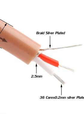 英国 /鲨鱼SP18122G 无氧铜镀银音频发烧信号线 2芯散线 AV线