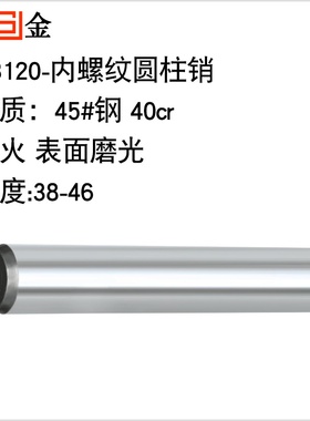 GB/T120内螺纹圆柱销φ20*40-φ20*90定位销/高强度精度45#钢淬火