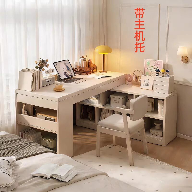 转角书桌成人家用写字桌卧室女生梳妆台L型桌子可伸缩拐角电脑桌