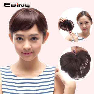 假发刘海隐形无痕修脸头顶假发片补发片遮白发一片式斜刘海片超薄