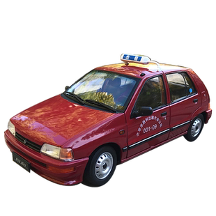 原厂1:18出租车模型天津老夏利TJ7100汽车模型仿真 金属 成人