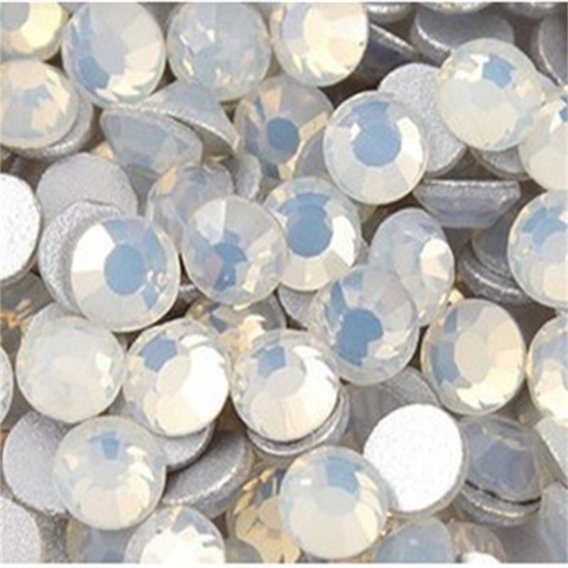 【1440颗】国产平底钻国贸aa级white opal雪蛋白美甲手机钻衣服钻