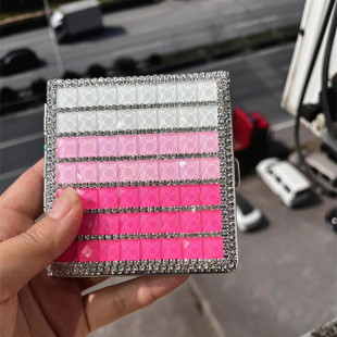 个性 普通香烟贴钻水钻超薄不锈钢便携烟盒 创意镶钻女士烟盒20支装