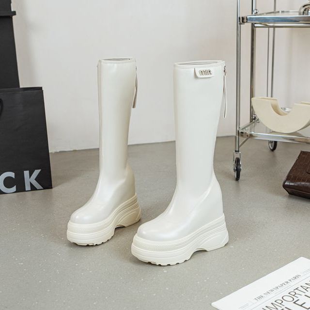 30313233小码11CM内增高厚底长筒靴女小个子公主不过膝女长靴靴子