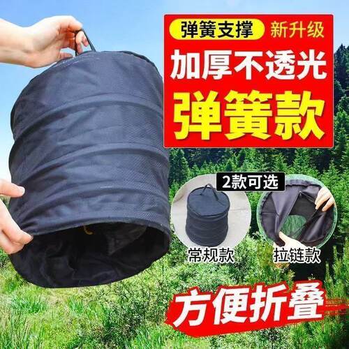 新款弹簧收蜂笼可折叠便携收蜜蜂笼加厚收蜂笼透气黑布折叠招蜂笼