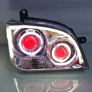 适用五菱之光6376 6400大灯总成改装双光透镜LED天使眼日行灯恶魔