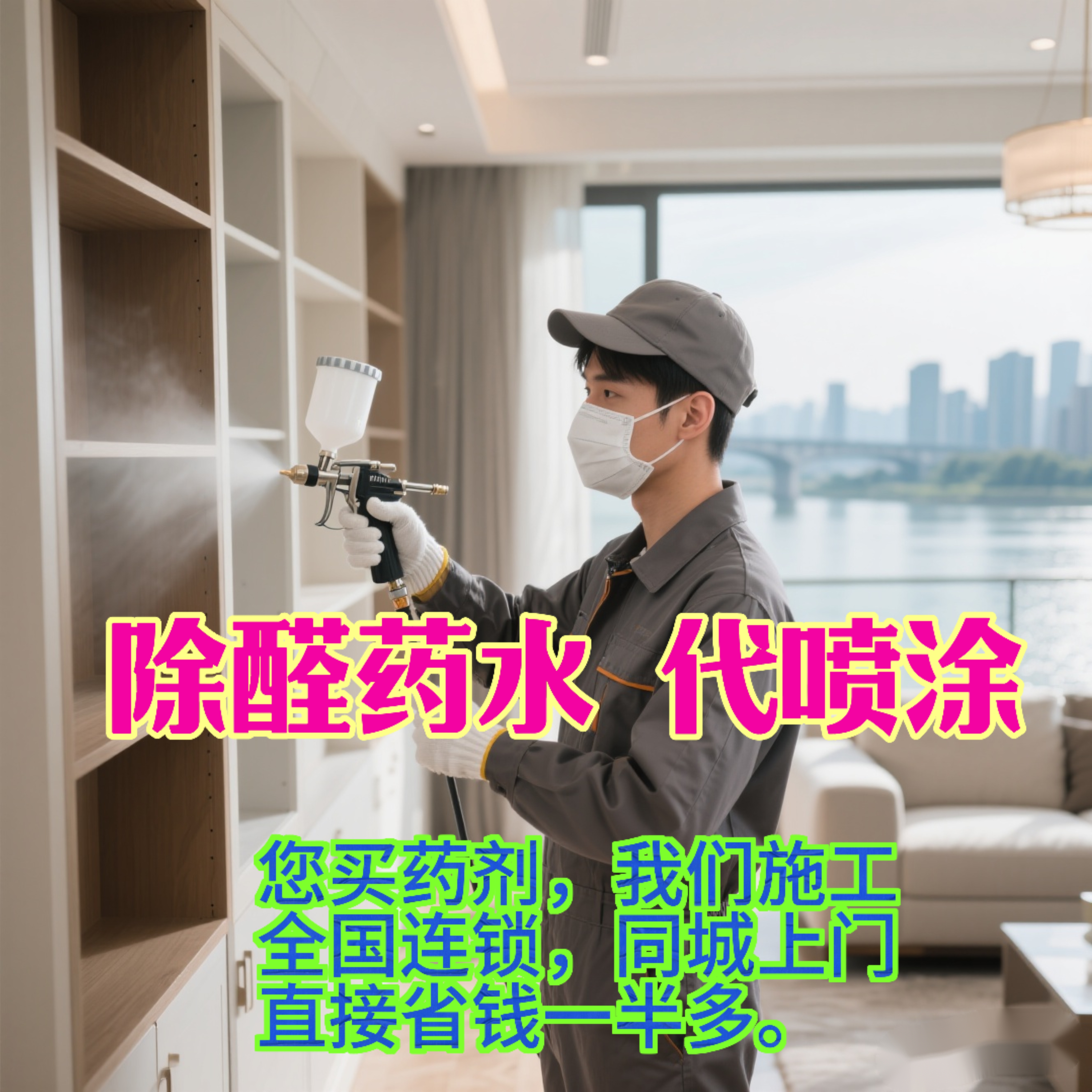 除甲醛代施工 代喷涂除醛剂装修除味测甲醛全国同城本地师傅上门