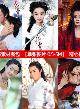 花千骨照图片素材可印照片卡贴 贴纸小骨白子画紫薰杀阡陌霓漫天