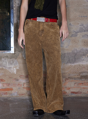 FSG 复古水洗灯芯绒直筒裤