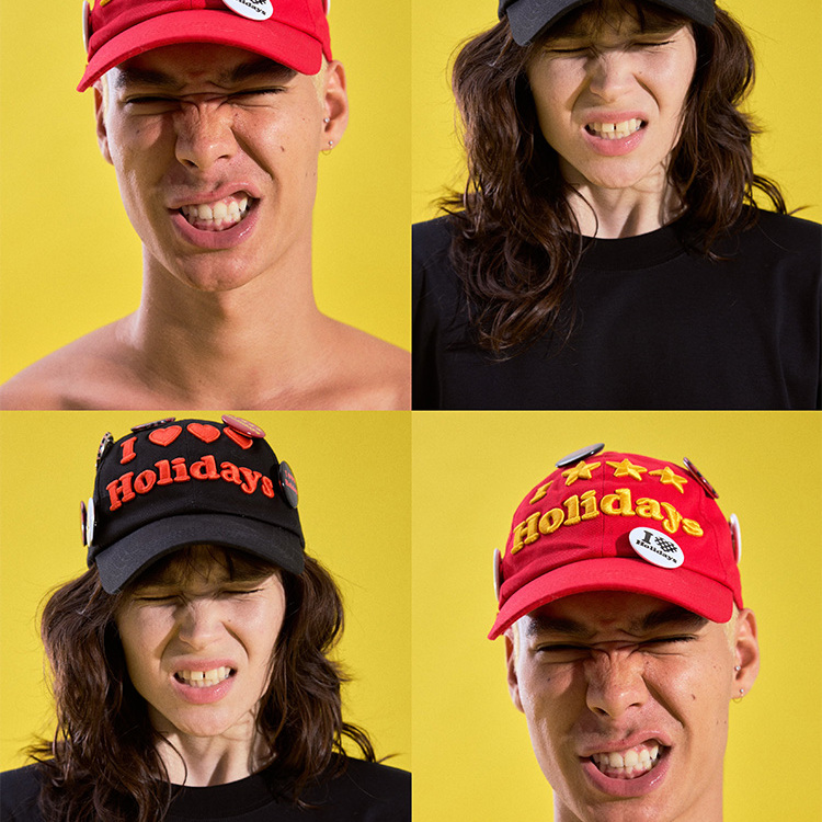 FSG 夏日两色趣味slogan徽章鸭舌帽