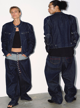 FSG 机车廓形垫棉撞线原牛夹克