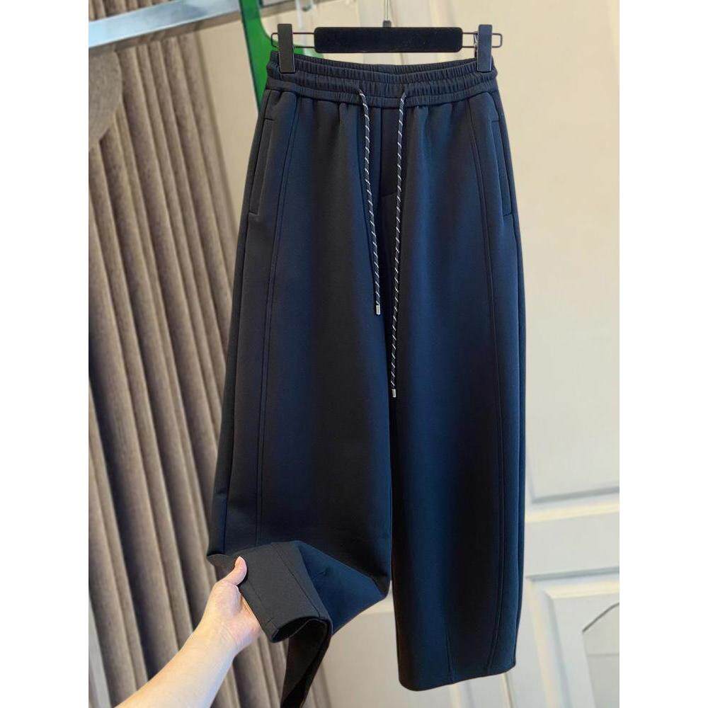 高级感灰色香蕉裤女春秋2026新款宽松休闲卫裤弯刀裤镰刀裤长裤子