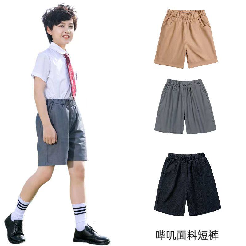 儿童短裤夏季套装裤学生哔叽西裤