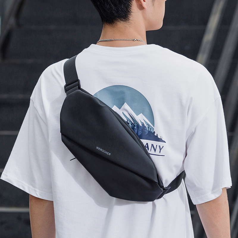 单肩斜挎包男潮牌小挎包男士包包胸包休闲多功能腰包背包时尚潮流
