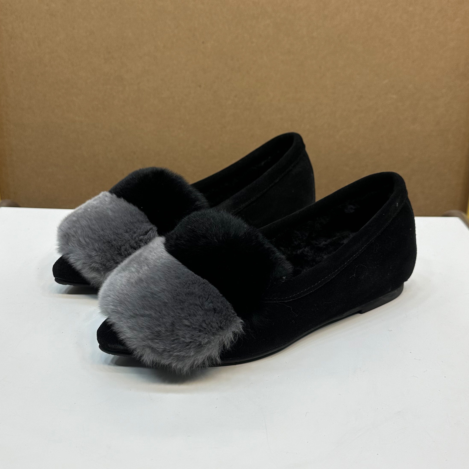 【特价】2025秋冬新款时尚懒兔毛豆豆鞋外穿百搭潮流炸街瓢鞋,女鞋,乐福鞋（豆豆鞋）,淘宝优惠券,粉丝福利购,淘宝优惠卷