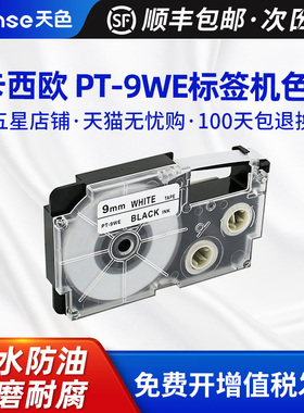 天色适用卡西欧PT-9WE色带标签CWL300 KL60/60SR/100/120/430/750/780/820/1500/2000/7000/7200/C500打印机