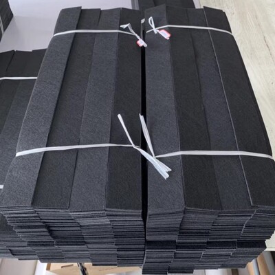 背胶毛毡条黑白灰彩色密封条块背景毛毡工业羊毛毡自粘毛毡异形垫
