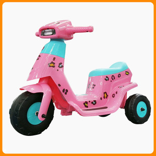 4岁三轮芭比车 美国rollplay如雷儿童电动摩托车小女孩可坐人1