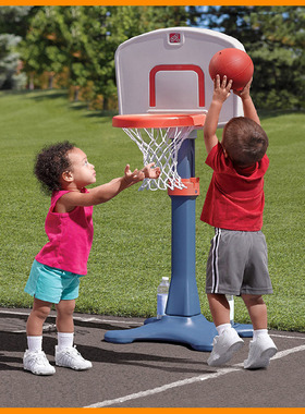 美国进口STEP2儿童篮球架升降球筐户外室内运动投篮玩具宝宝篮筐