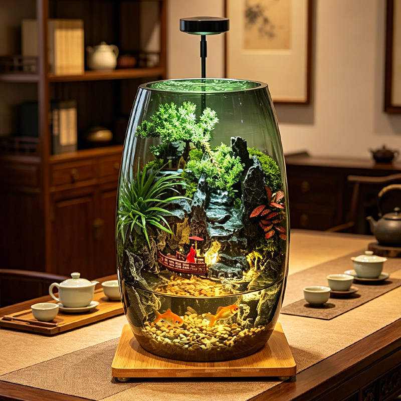 步步登高流水款养鱼缸