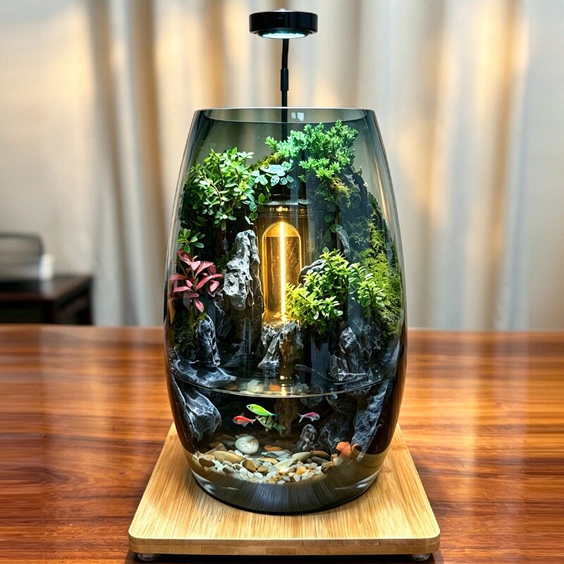 苔藓微景观生态瓶造景植物图片