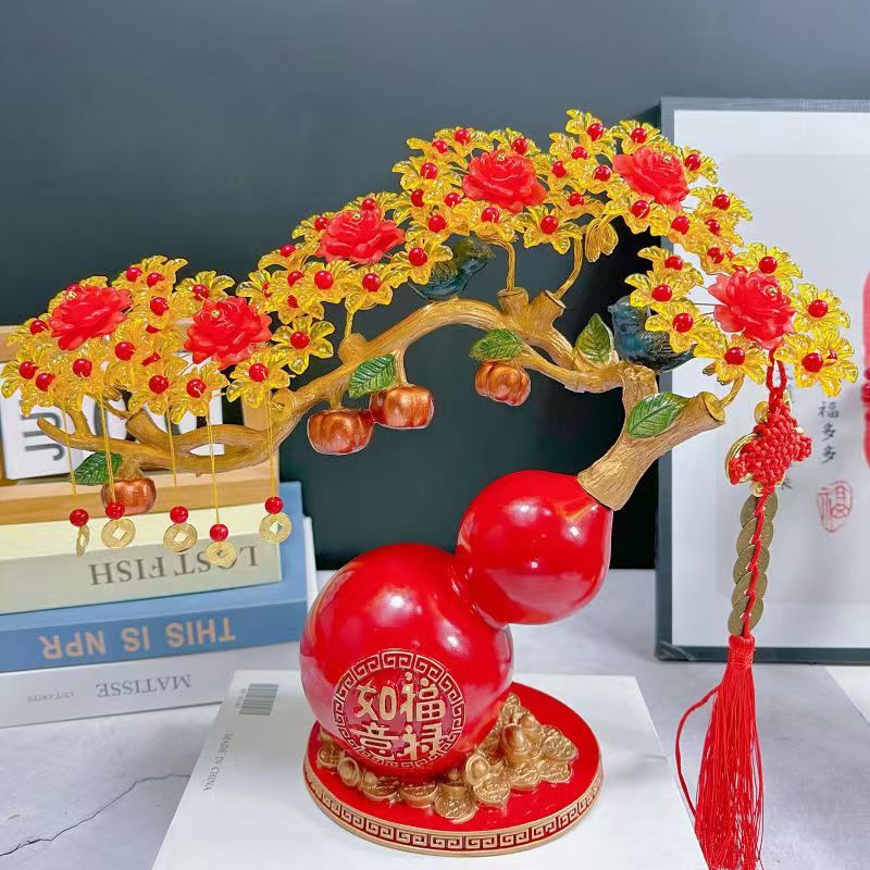 葫蘆發(fā)財樹diy節(jié)日大促銷手工串珠材料包亞克力飾品家居擺件