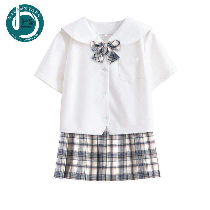 札幌襟白无本日系正版jk制服裙夏服基础款学院风学生套装水手服女图片