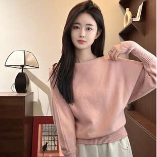 Niche 休闲百搭宽松慵懒风纯色套头针织衫 Young 时尚 Y5256 长袖